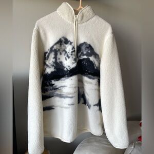 Tik Tik Viral Old Navy Mountain Print Quarter Zip Fleece